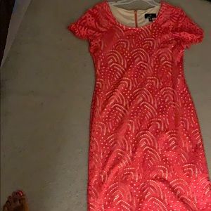 Salmon colored dress size 6